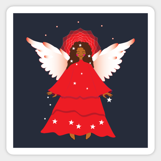 Angel Red Sticker by emma17